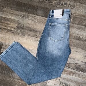 Kancan 9/28 Straight Fit Distressed Denim Jeans